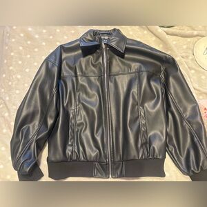 Urban Planet Leather Bomber Jacket